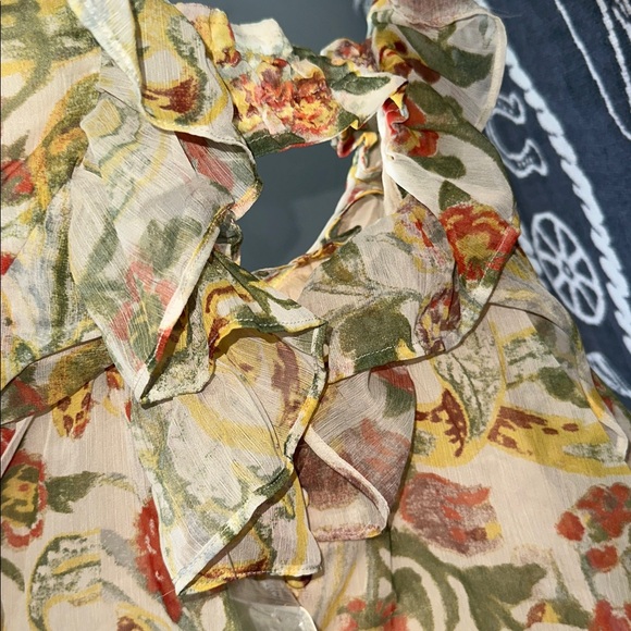 Free People Multicolor Floral Ruffle Blouse - Picture 5 of 5